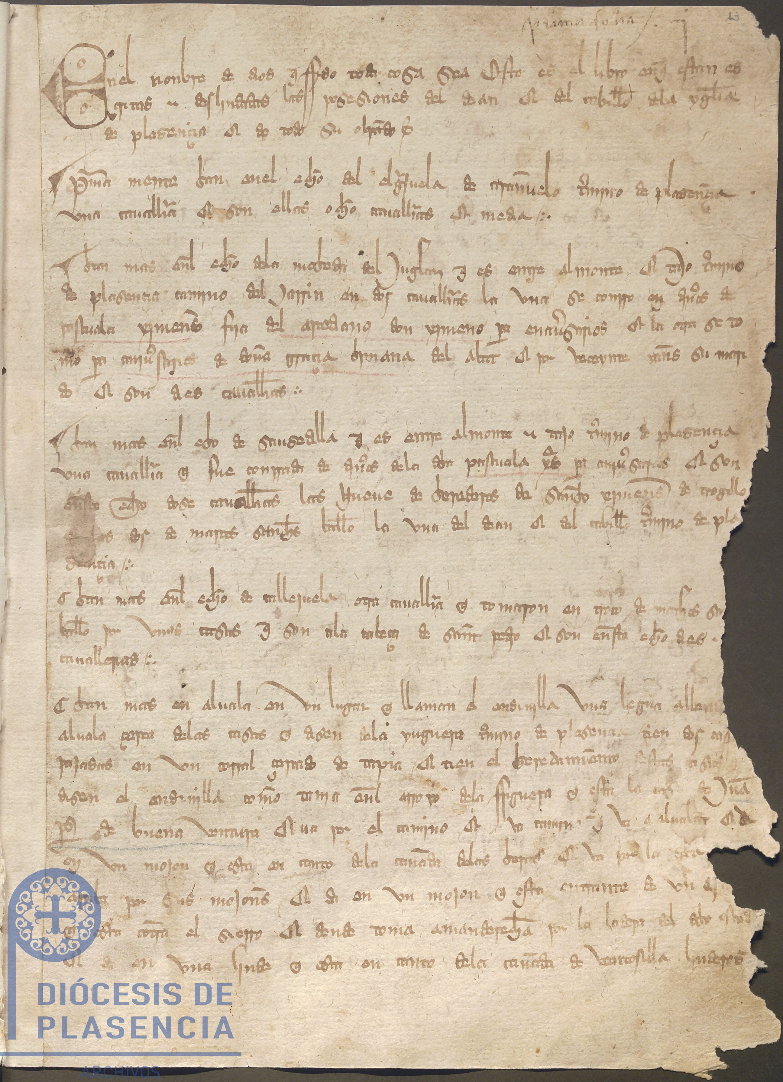 Libro de actas capitulares del Cabildo Catedral de Plasencia de 1399 a 1463