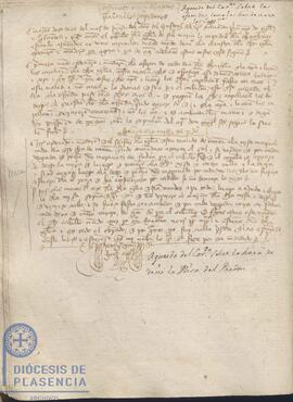 Acta capitular del Cabildo Catedral de Plasencia del 12 de junio de 1408