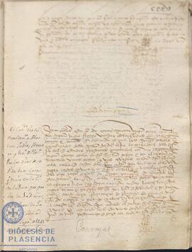 Escritura de arrendamiento por "Abrahan Hiranon" de unas casas en la calle de la rúa en Plasencia del Cabildo Catedral de Plasencia el 5 de diciembre de 1441