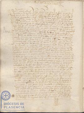 Escritura de arrendamiento por el racionero Nicolas Ferrández de Sandoval de una caballería en la heredad de los casares del Cabildo Catedral de Plasencia el 24 de abril de 1439