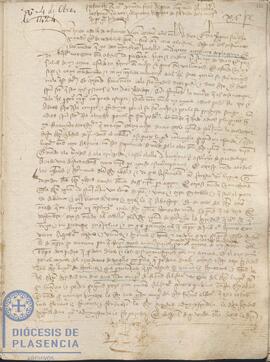 Testamento del Arcediano de Plasencia y Béjar Martín Ferrández del 4 de octubre de 1424