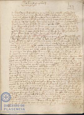 Acta capitular del Cabildo Catedral de Plasencia del 23 de diciembre de 1427