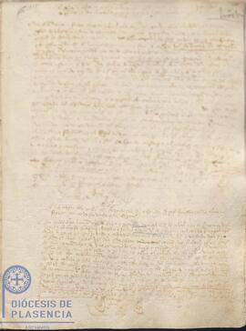 Registro del arrendamiento por "Yusefe Champus Harrañon" de unas casas en Plasencia del Cabildo Catedral de Plasencia del 30 de abril de 1436
