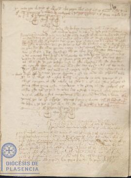 Registro del arrendamiento por Alonso Jiménez de una viña del Cabildo Catedral de Plasencia del 22 de enero de 1427