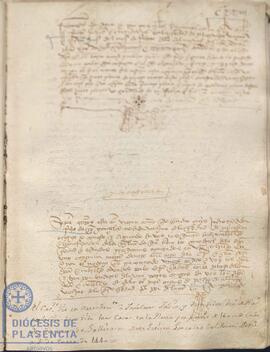 Escritura de arrendamiento por "Yuda Caçis" de unas casas en la plaza de Plasencia del Cabildo Catedral de Plasencia el 13 de enero de 1440