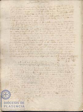 Acta capitular del Cabildo Catedral de Plasencia del 29 de mayo de 1436