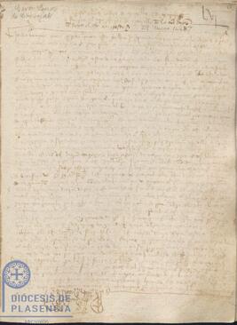Acta capitular del Cabildo Catedral de Plasencia del 29 de enero de 1427
