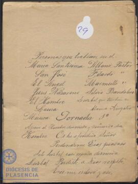 El cautiverio del hombre y prenda de su rescate. Libreto Jornada 1