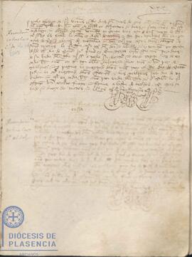 Registro del arrendamiento por María de Candelera y "Abraen" Zapatero de una casa del Cabildo Catedral de Plasencia del 8 de enero de 1417