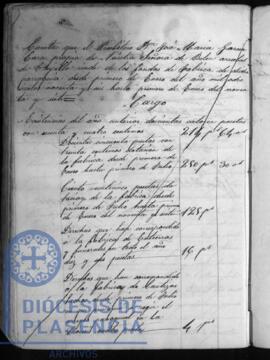 Cuenta de fábrica de la Parroquia de Nuestra Señora de Belén de Belén de 1896