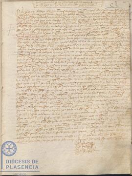 Acta capitular del Cabildo Catedral de Plasencia del 8 de febrero de 1443