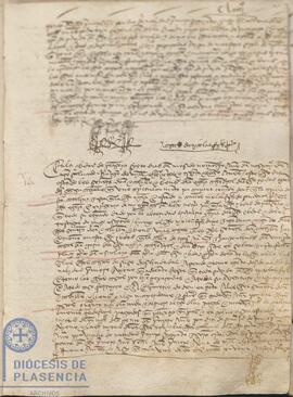 Acta capitular del Cabildo Catedral de Plasencia del 7 de noviembre de 1438