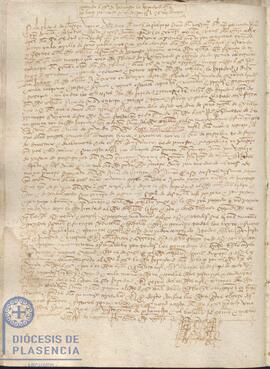 Acta capitular del Cabildo Catedral de Plasencia del 21 de febrero de 1443