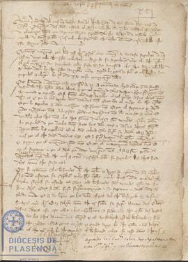 Acta capitular del Cabildo Catedral de Plasencia del 1 de diciembre de 1402