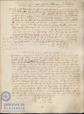 Acta capitular del Cabildo Catedral de Plasencia del 14 de marzo de 1424