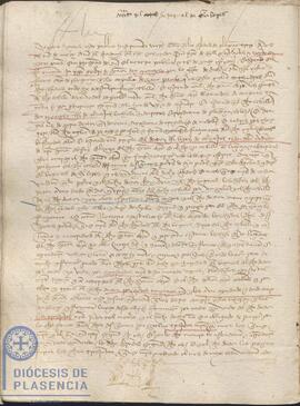 Acta capitular del Cabildo Catedral de Plasencia del 13 de marzo de 1427