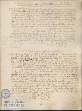 Acta capitular del Cabildo Catedral de Plasencia del 14 de marzo de 1424